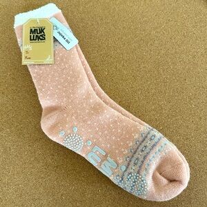 Muk Luks Women's Non-skid Slipper Socks Infused with Jojoba Oil OSFM 6-11